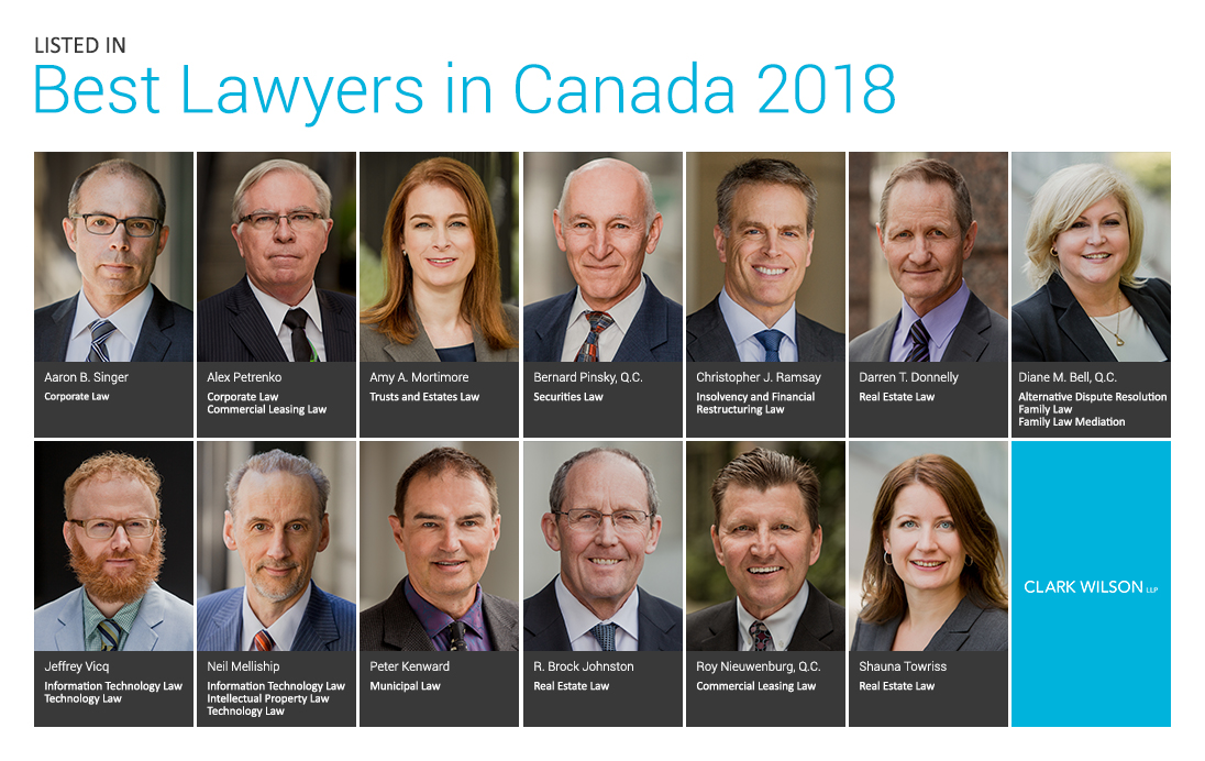 Best Lawyers in Canada 2018