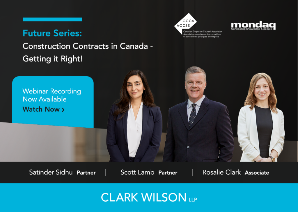 Construction contracts in Canada webinar