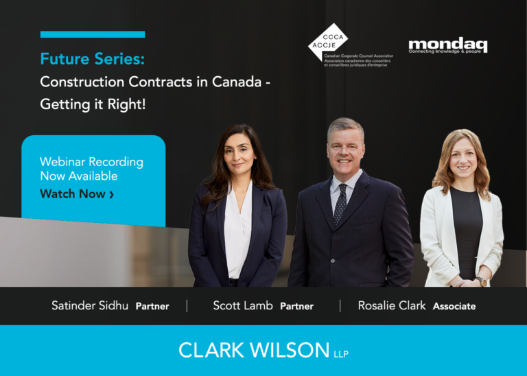 Construction contracts in Canada webinar