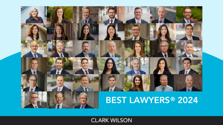 Collage of Clark Wilson Lawyers Recognized as Best Lawyers