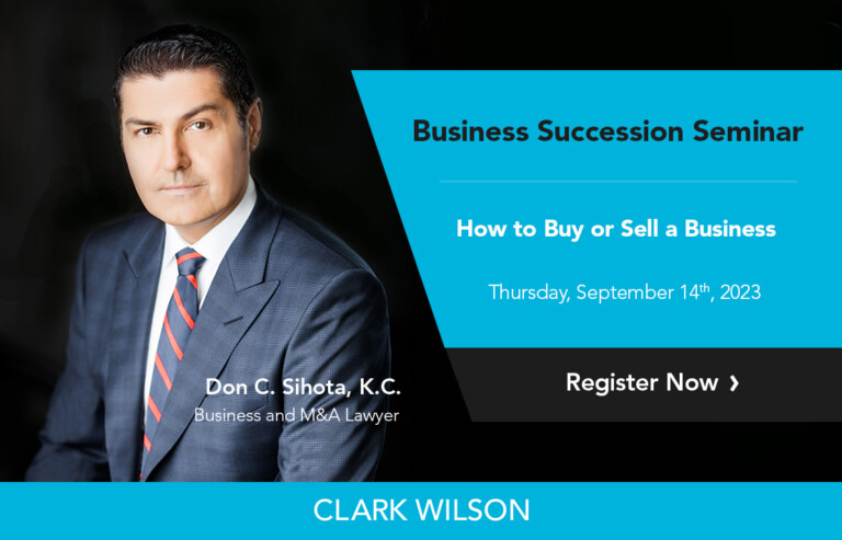 Don C. Sihota's Business Succession Seminar